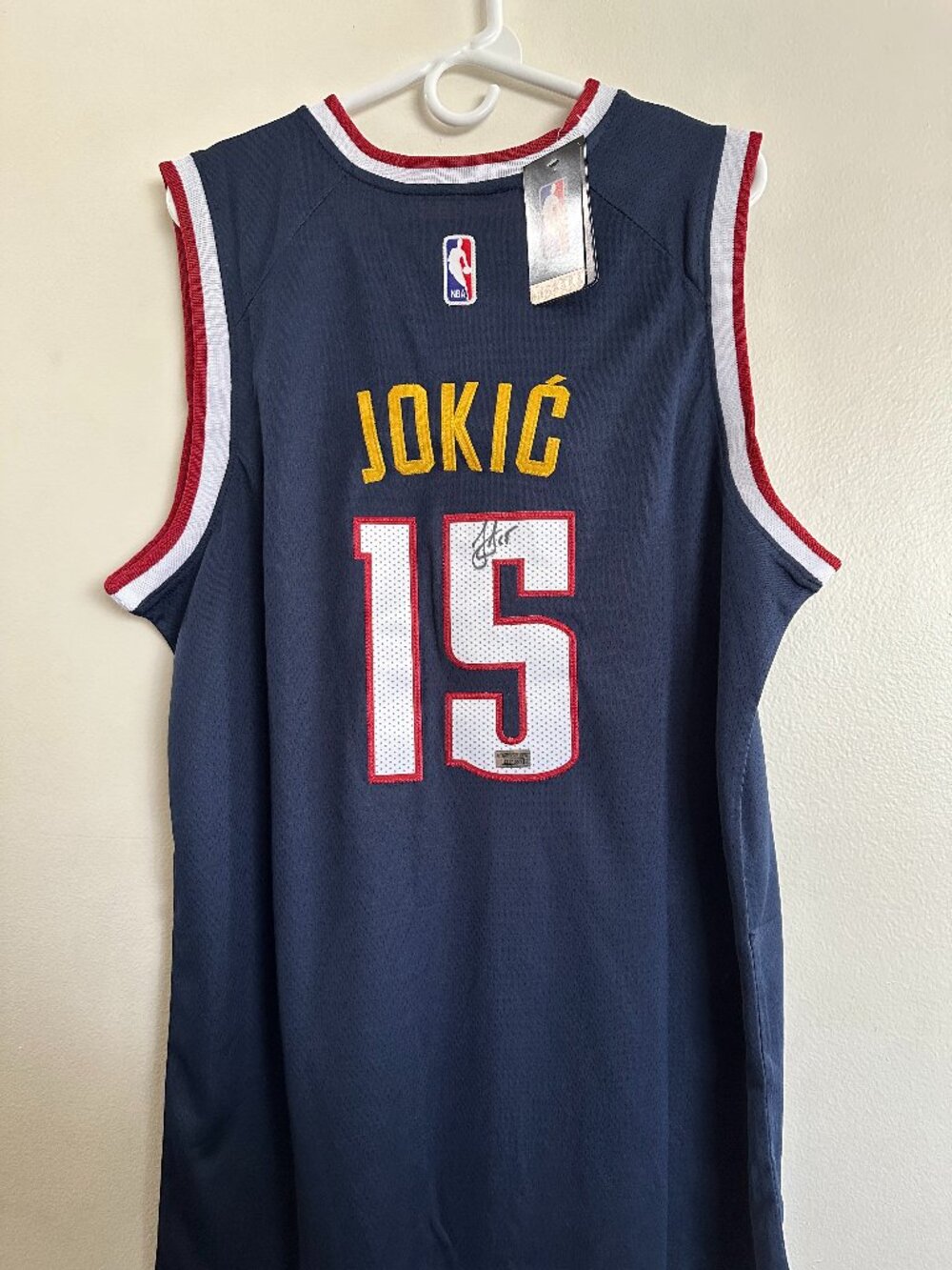 NIKOLA JOKIC SIGNED DENVER NUGGETS AUTOGRAPHED NIKE JERSEY W/COA - XL - 5-1